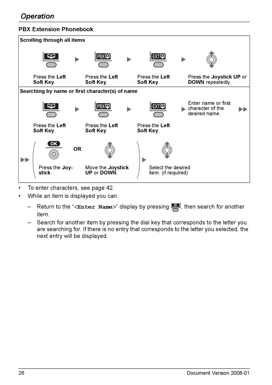 Panasonic KX-TD7695 operating instructions PBX Extension Phonebook 