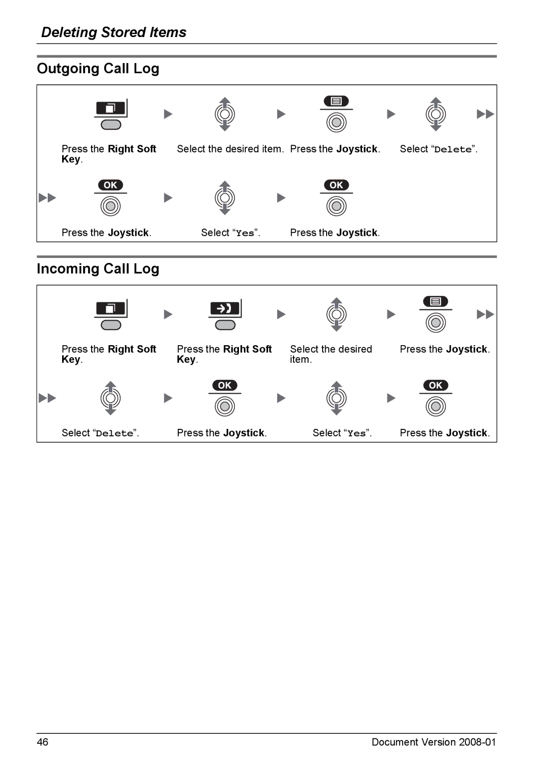 Panasonic KX-TD7695 operating instructions Outgoing Call Log, Incoming Call Log 