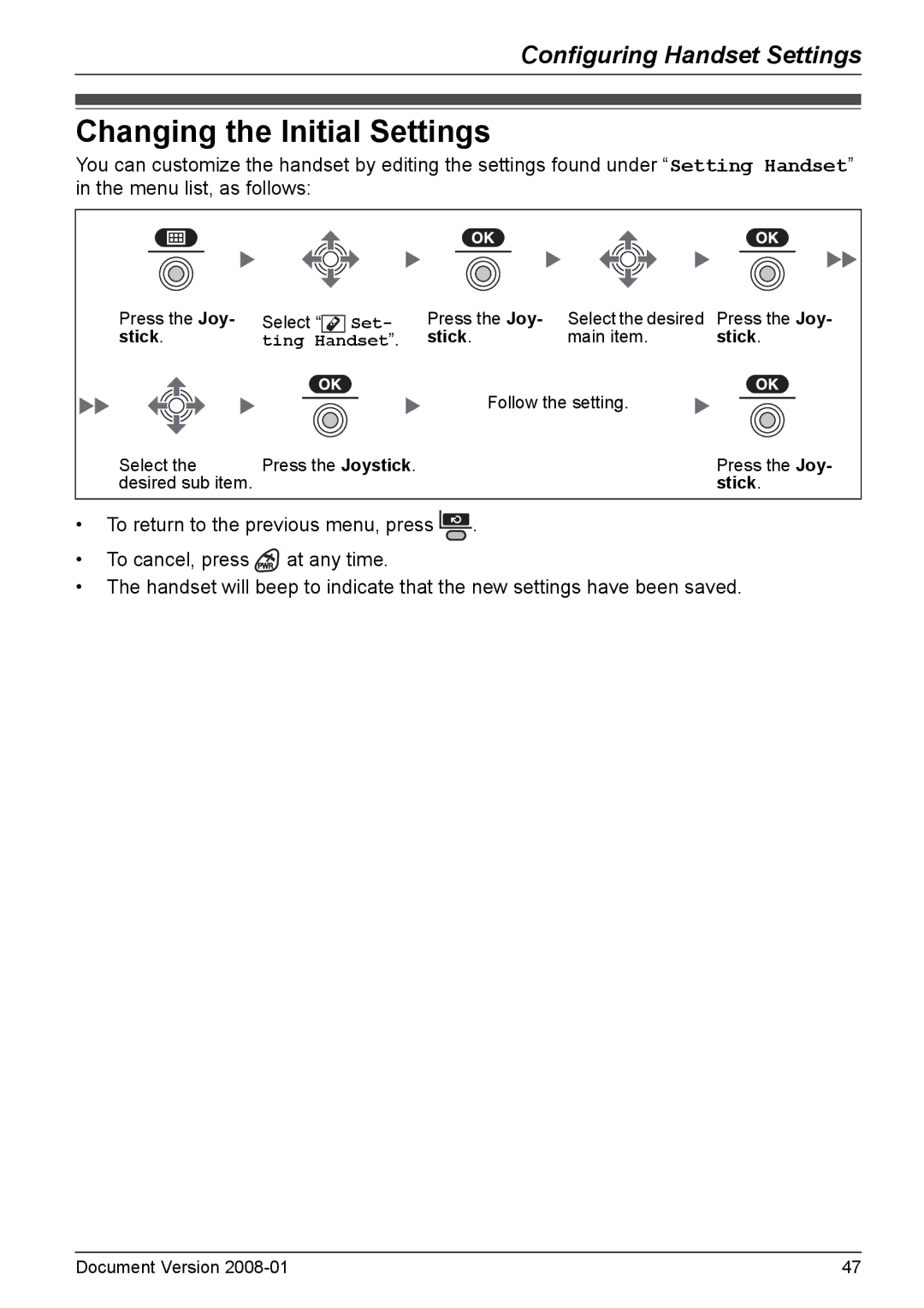 Panasonic KX-TD7695 operating instructions Changing the Initial Settings 