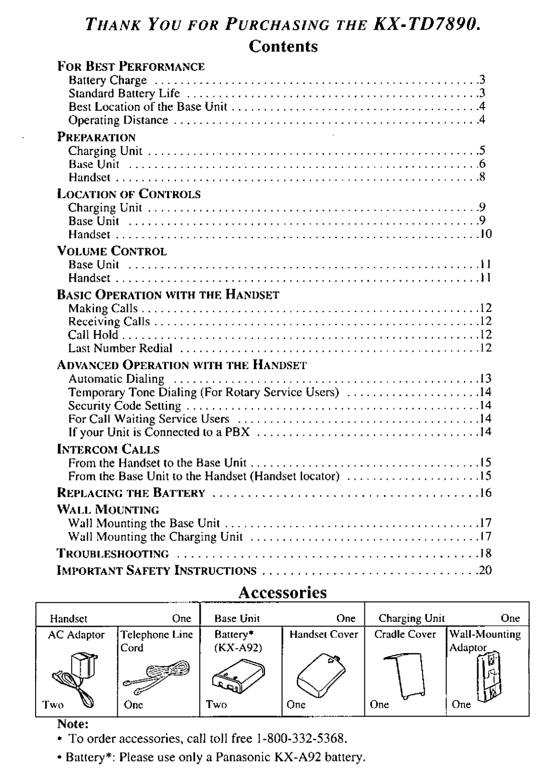 Panasonic KX-TD7890 manual 