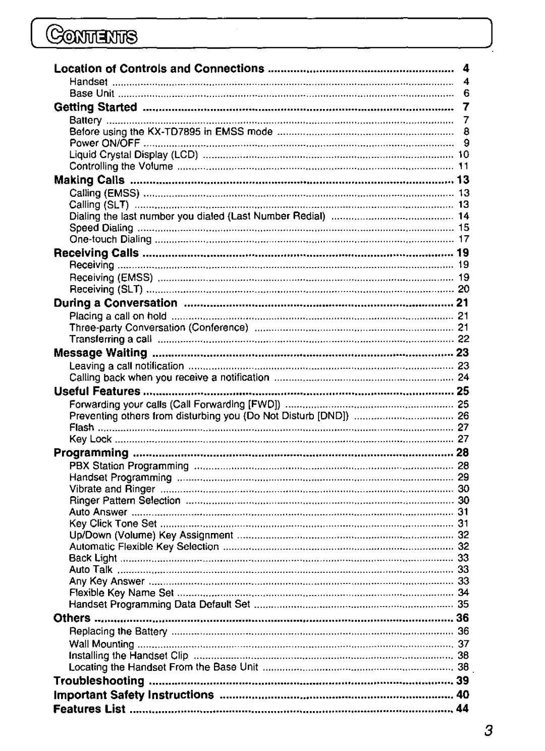 Panasonic KX-TD7895 manual 