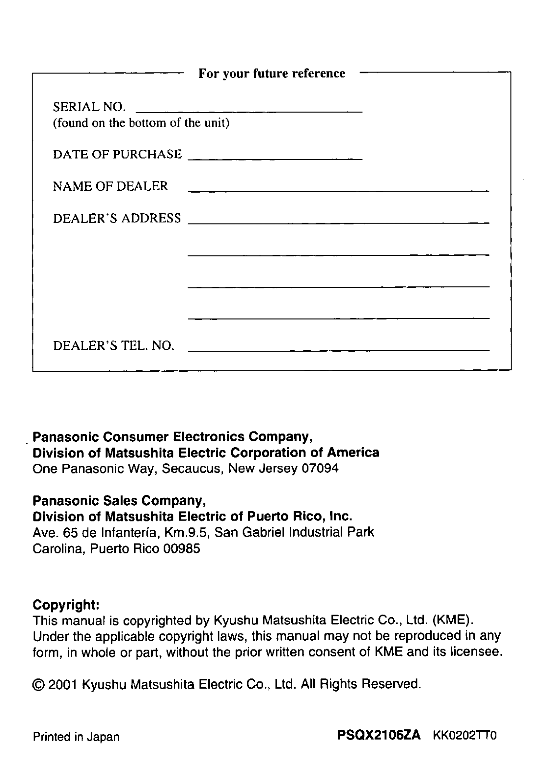 Panasonic KX-TD7895 manual 