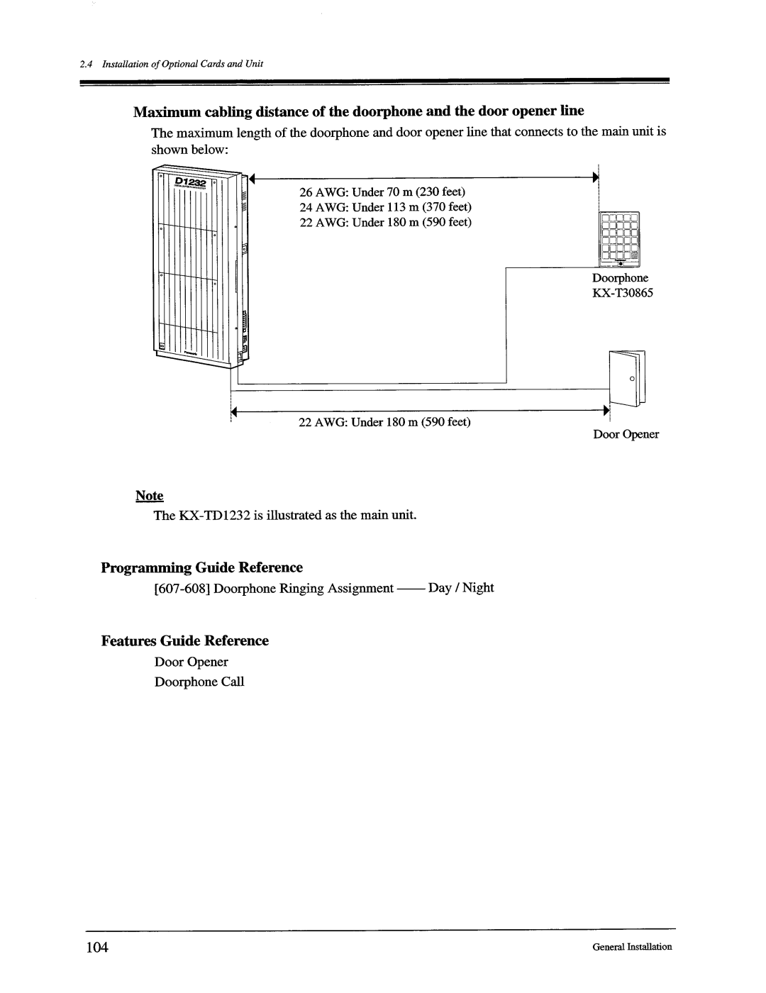 Panasonic KX-TD816, KX-TD1232 manual 