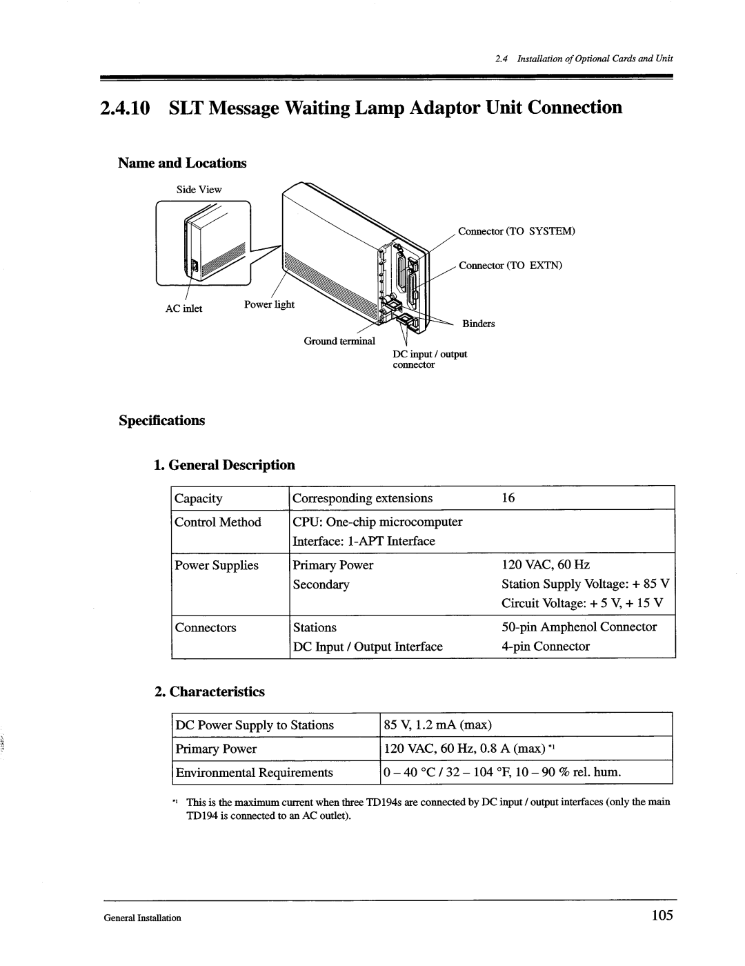 Panasonic KX-TD1232, KX-TD816 manual 