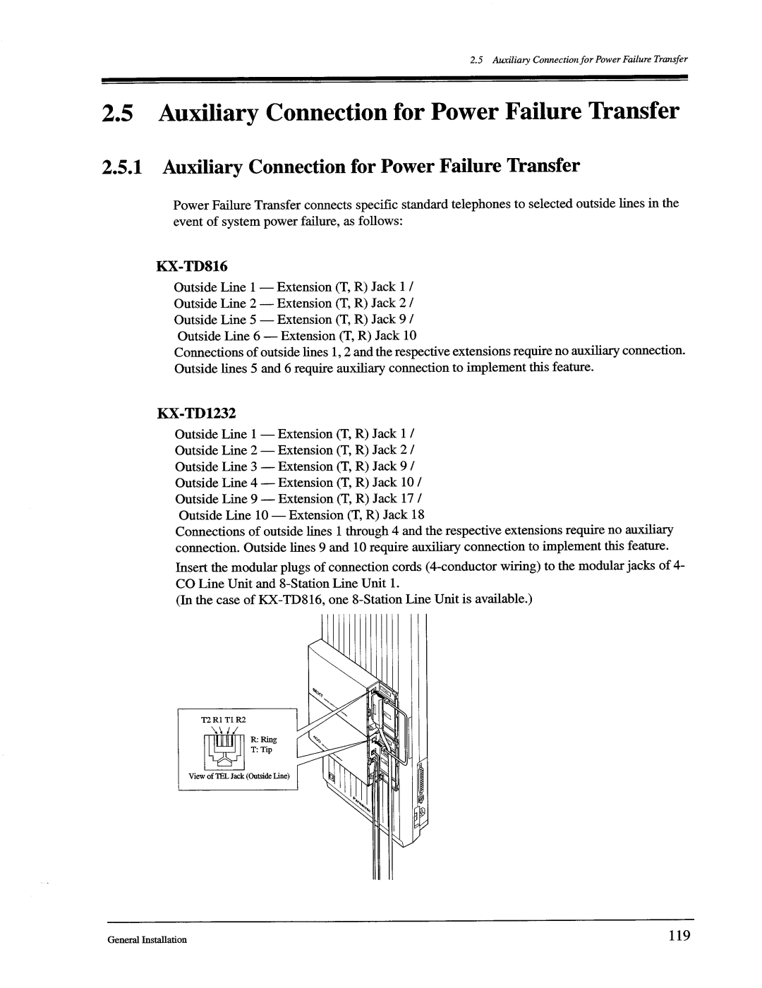 Panasonic KX-TD1232, KX-TD816 manual 