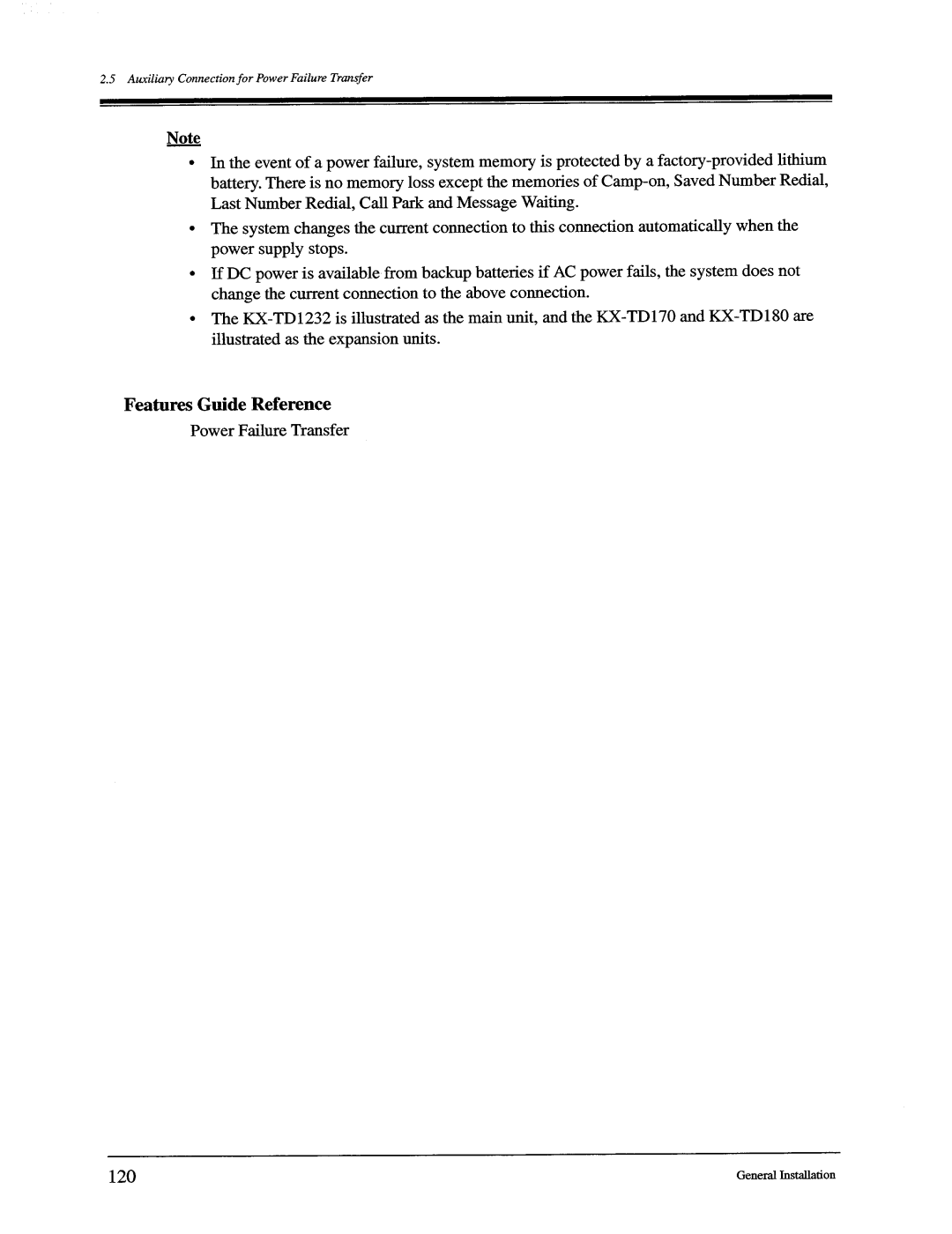 Panasonic KX-TD816, KX-TD1232 manual 