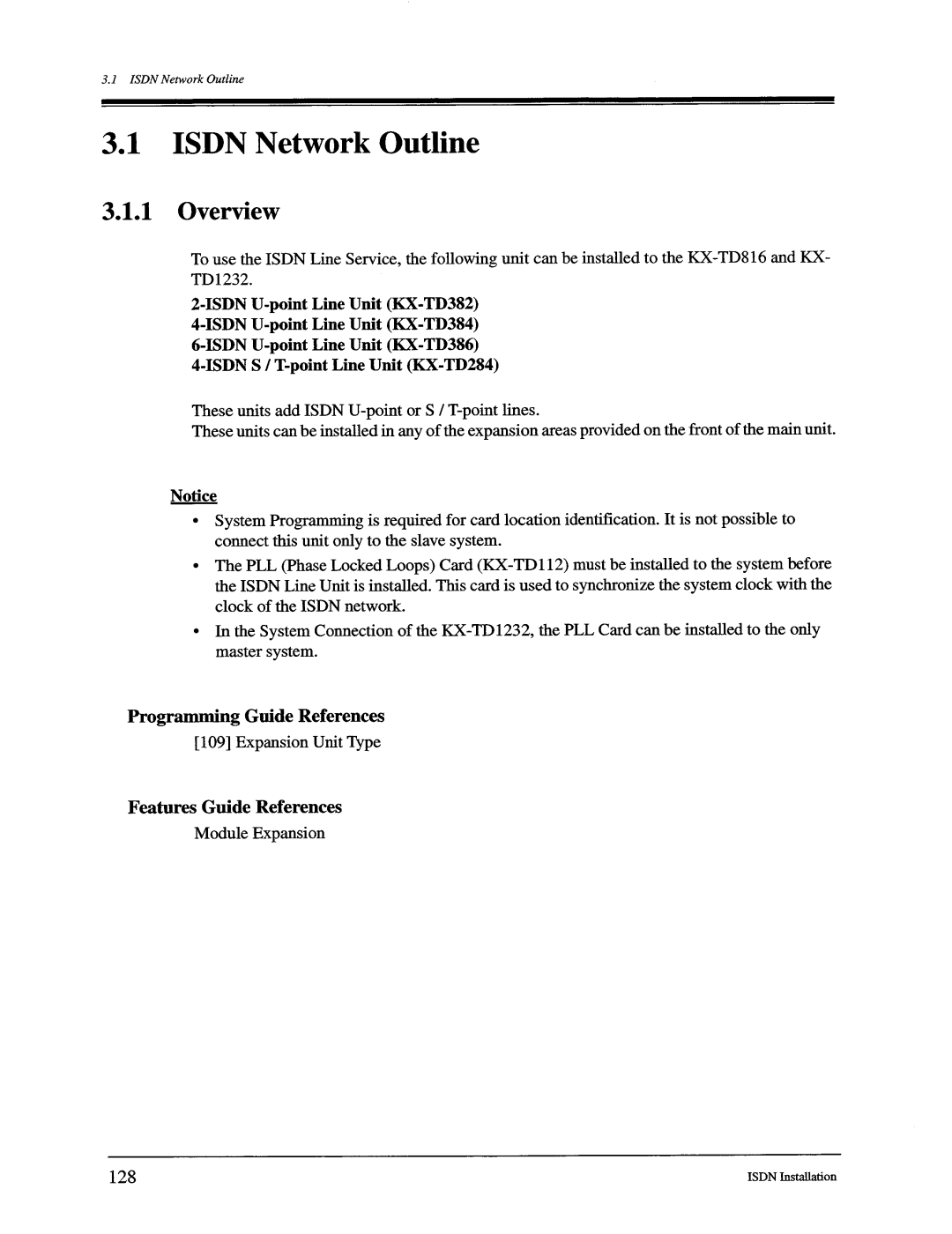 Panasonic KX-TD816, KX-TD1232 manual 