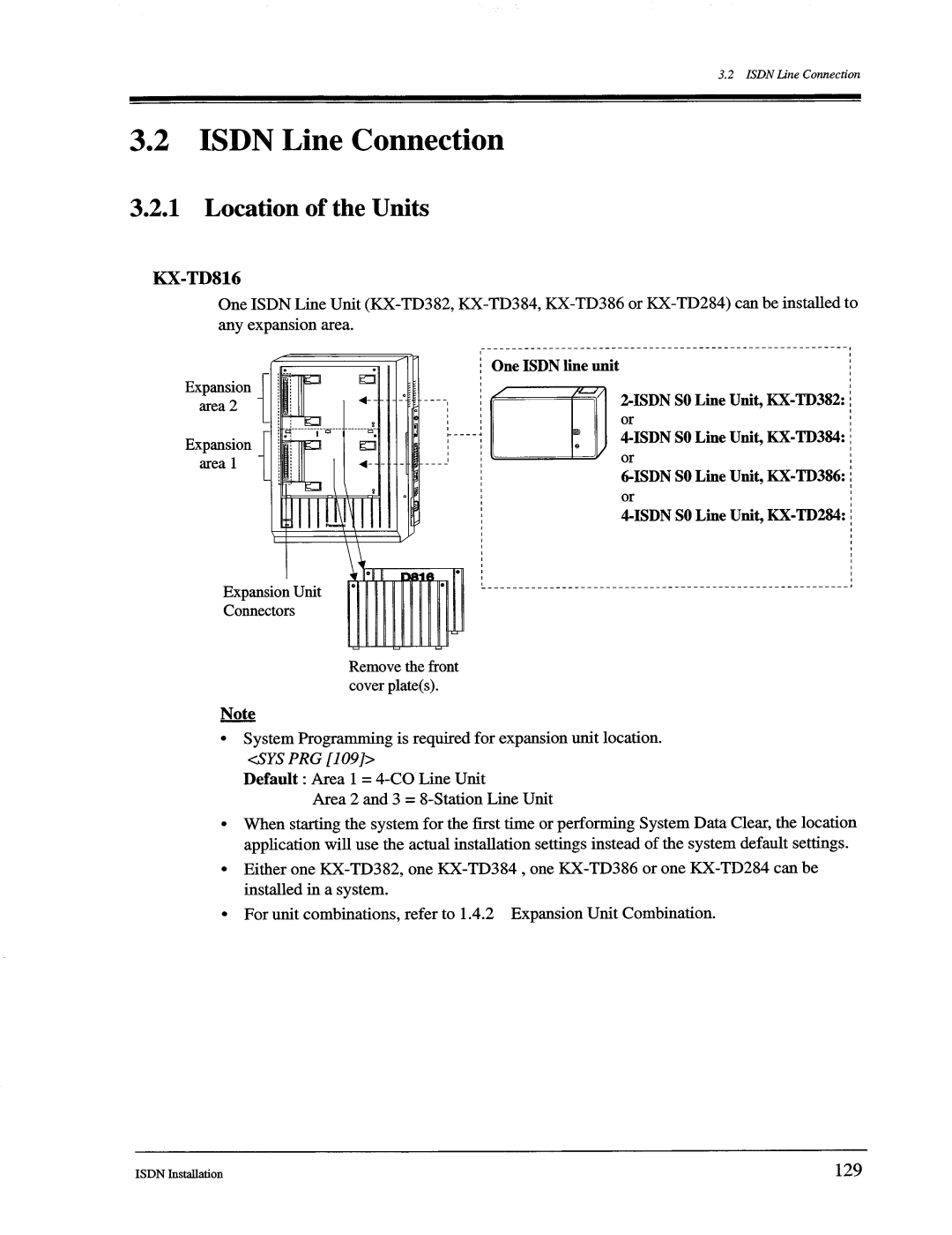 Panasonic KX-TD1232, KX-TD816 manual 