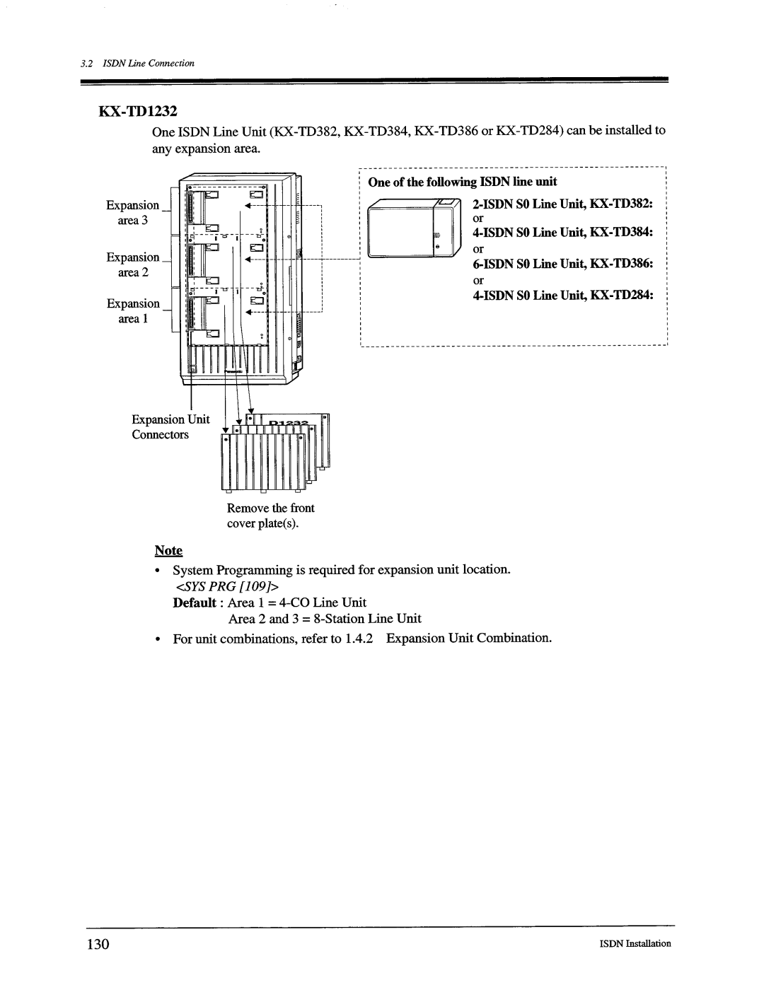 Panasonic KX-TD816, KX-TD1232 manual 