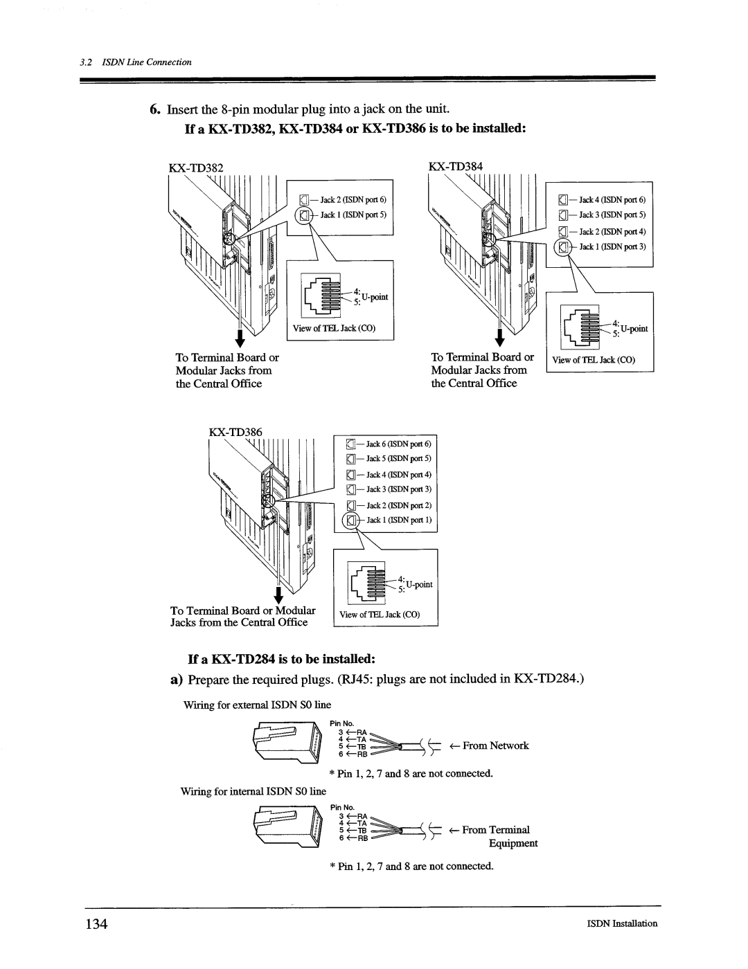 Panasonic KX-TD816, KX-TD1232 manual 