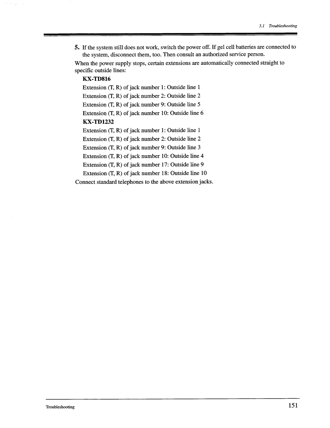 Panasonic KX-TD1232, KX-TD816 manual 