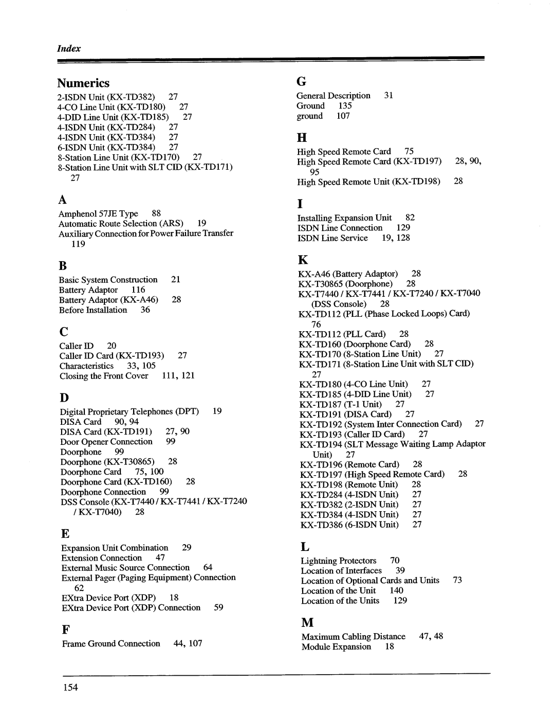 Panasonic KX-TD816, KX-TD1232 manual 