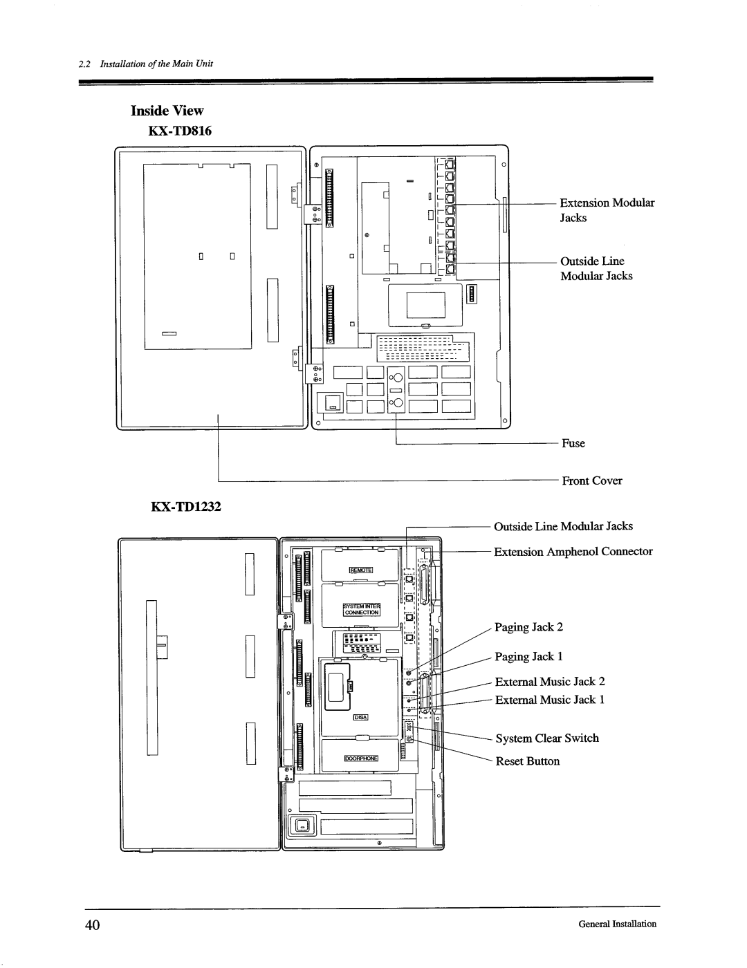 Panasonic KX-TD816, KX-TD1232 manual 