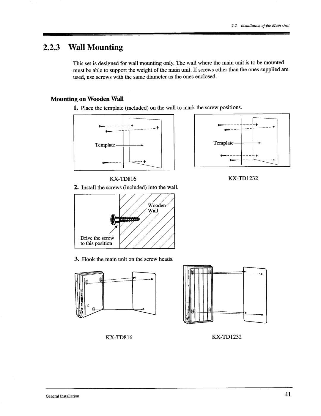 Panasonic KX-TD1232, KX-TD816 manual 