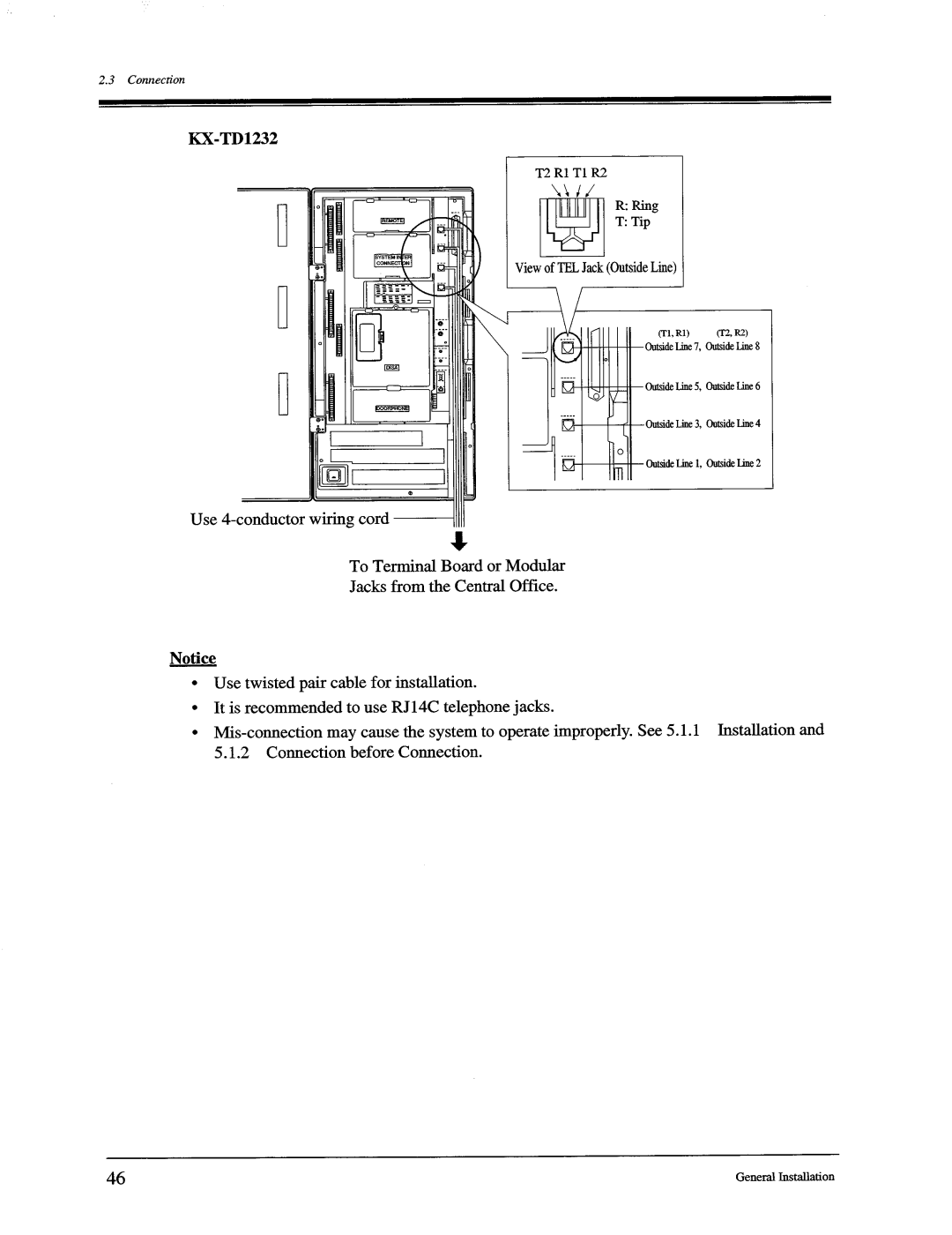 Panasonic KX-TD816, KX-TD1232 manual 