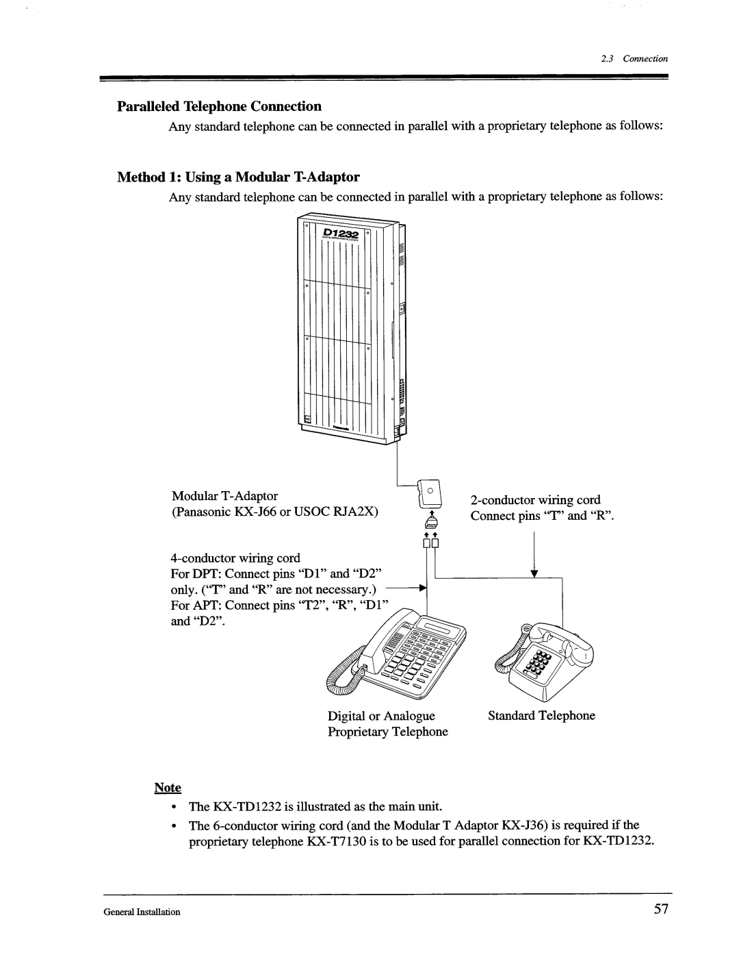 Panasonic KX-TD1232, KX-TD816 manual 