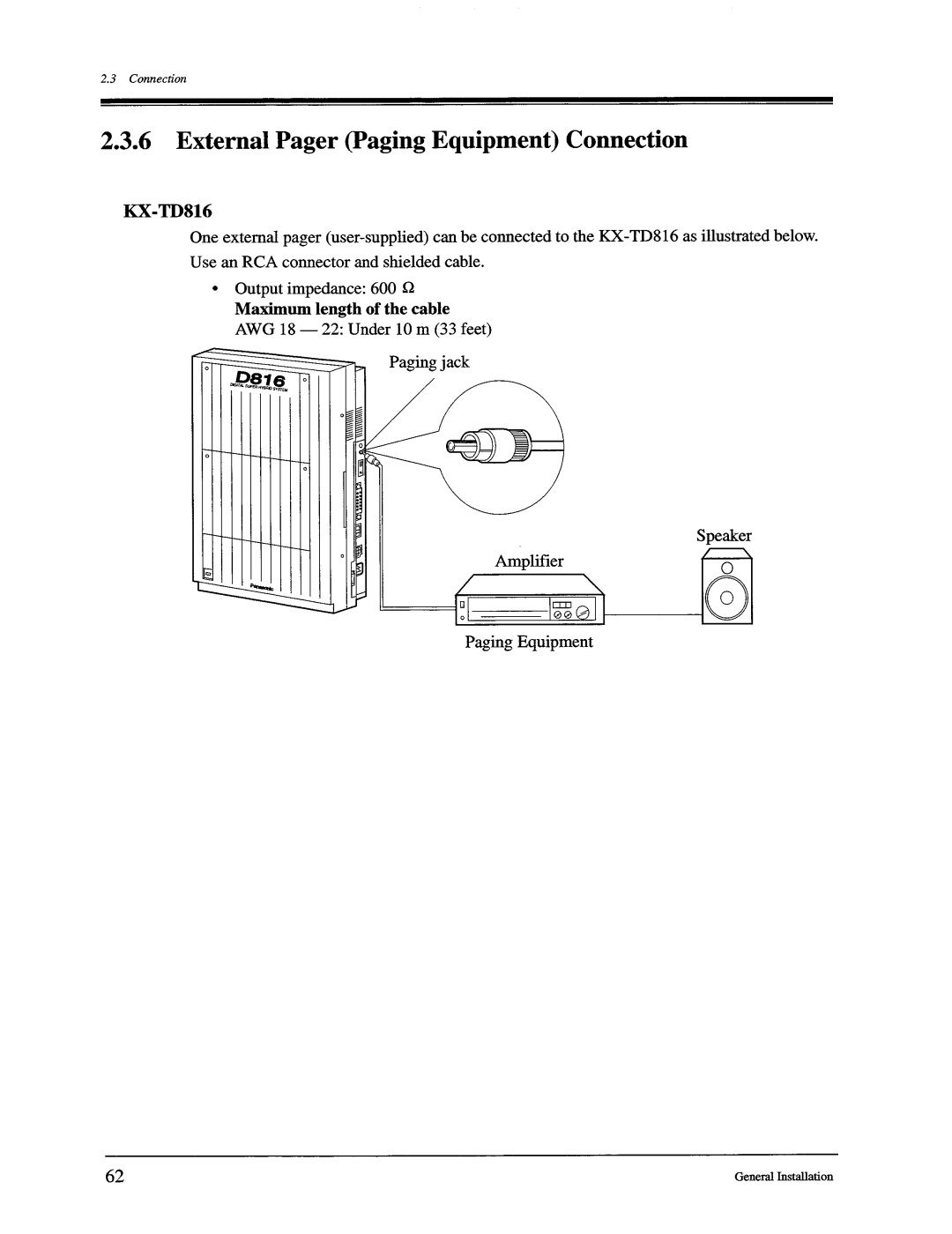 Panasonic KX-TD816, KX-TD1232 manual 