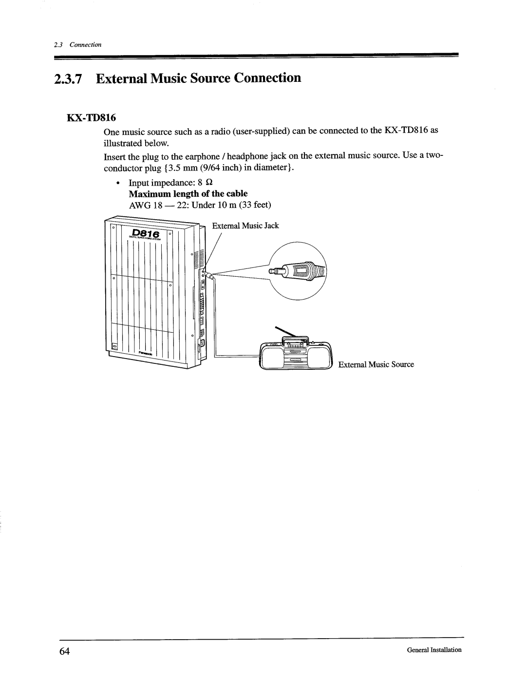 Panasonic KX-TD816, KX-TD1232 manual 