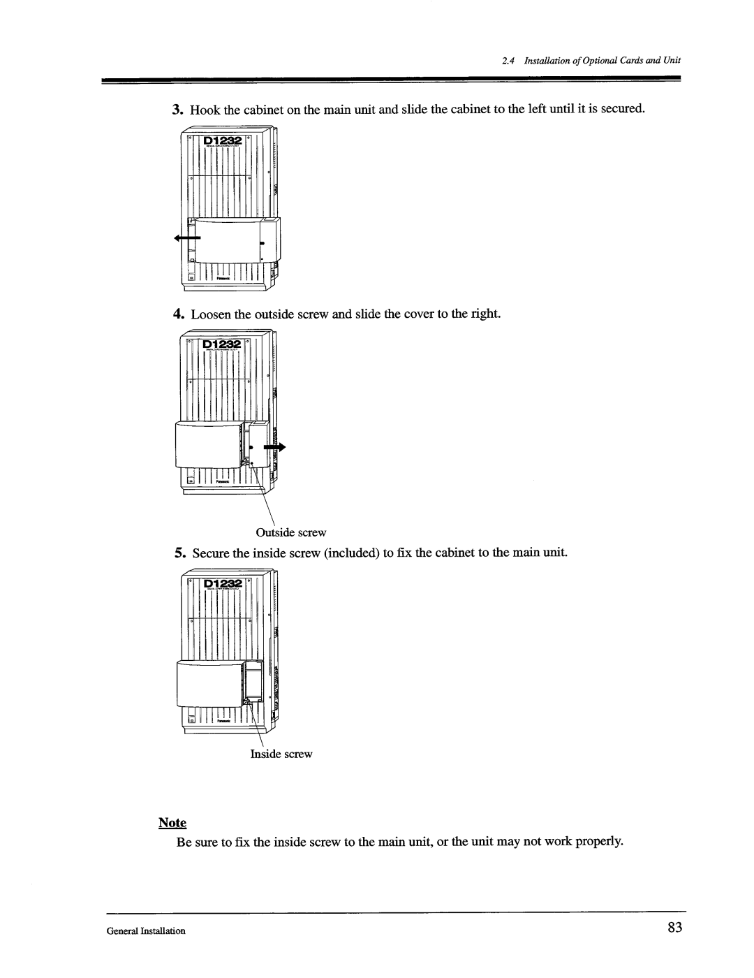 Panasonic KX-TD1232, KX-TD816 manual 