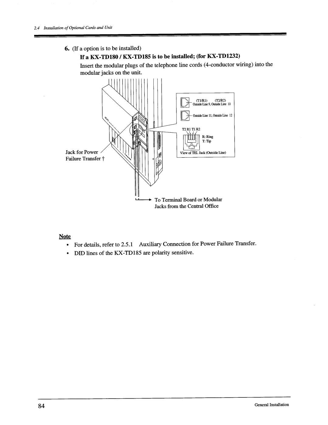 Panasonic KX-TD816, KX-TD1232 manual 