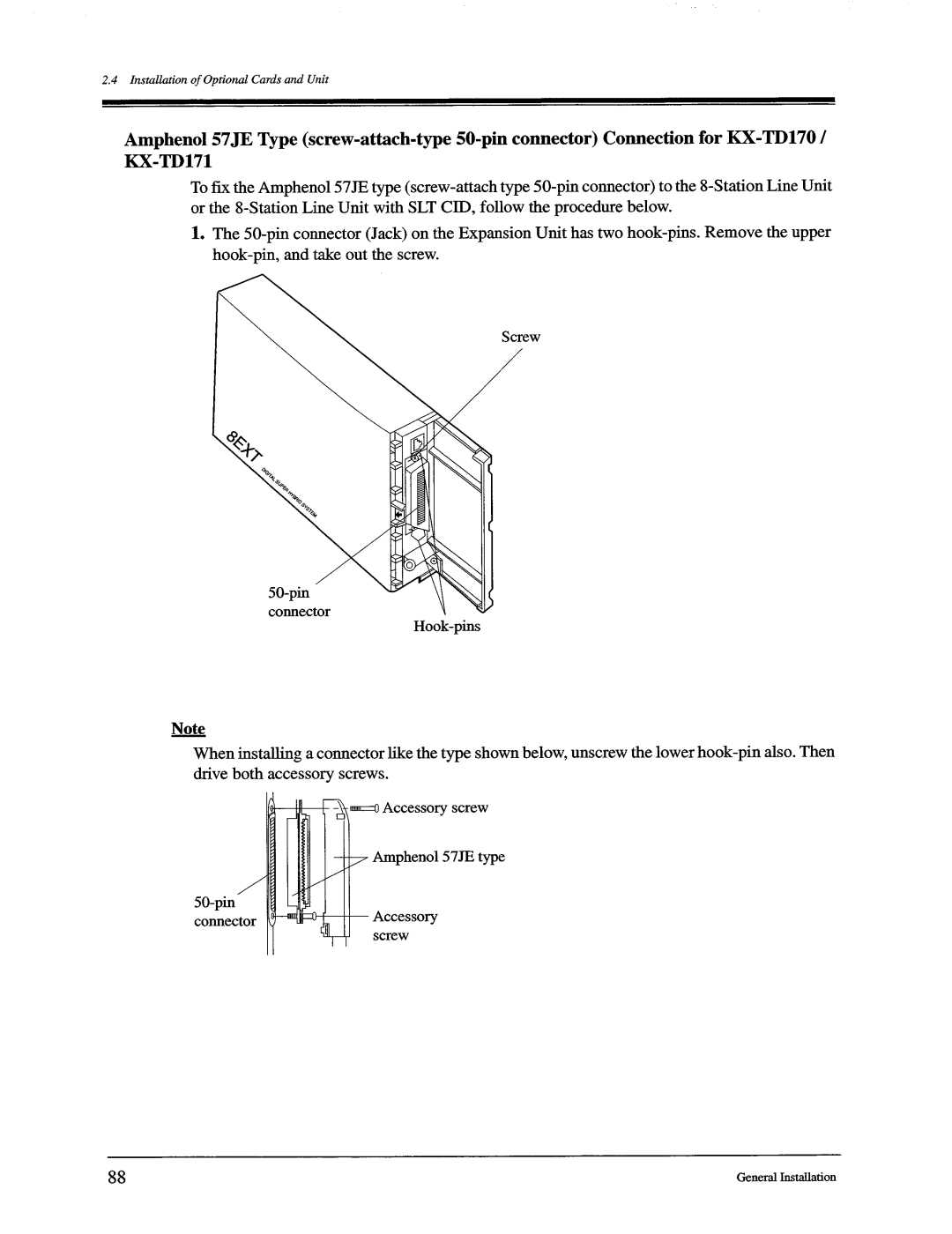 Panasonic KX-TD816, KX-TD1232 manual 