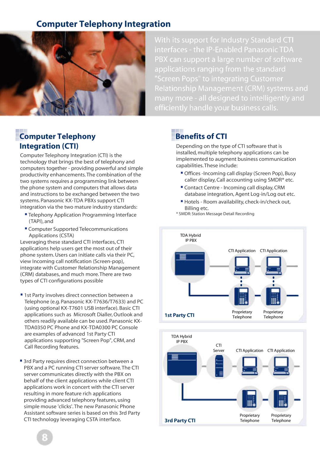 Panasonic KX-TDA manual Computer Telephony Integration CTI, Benefits of CTI 