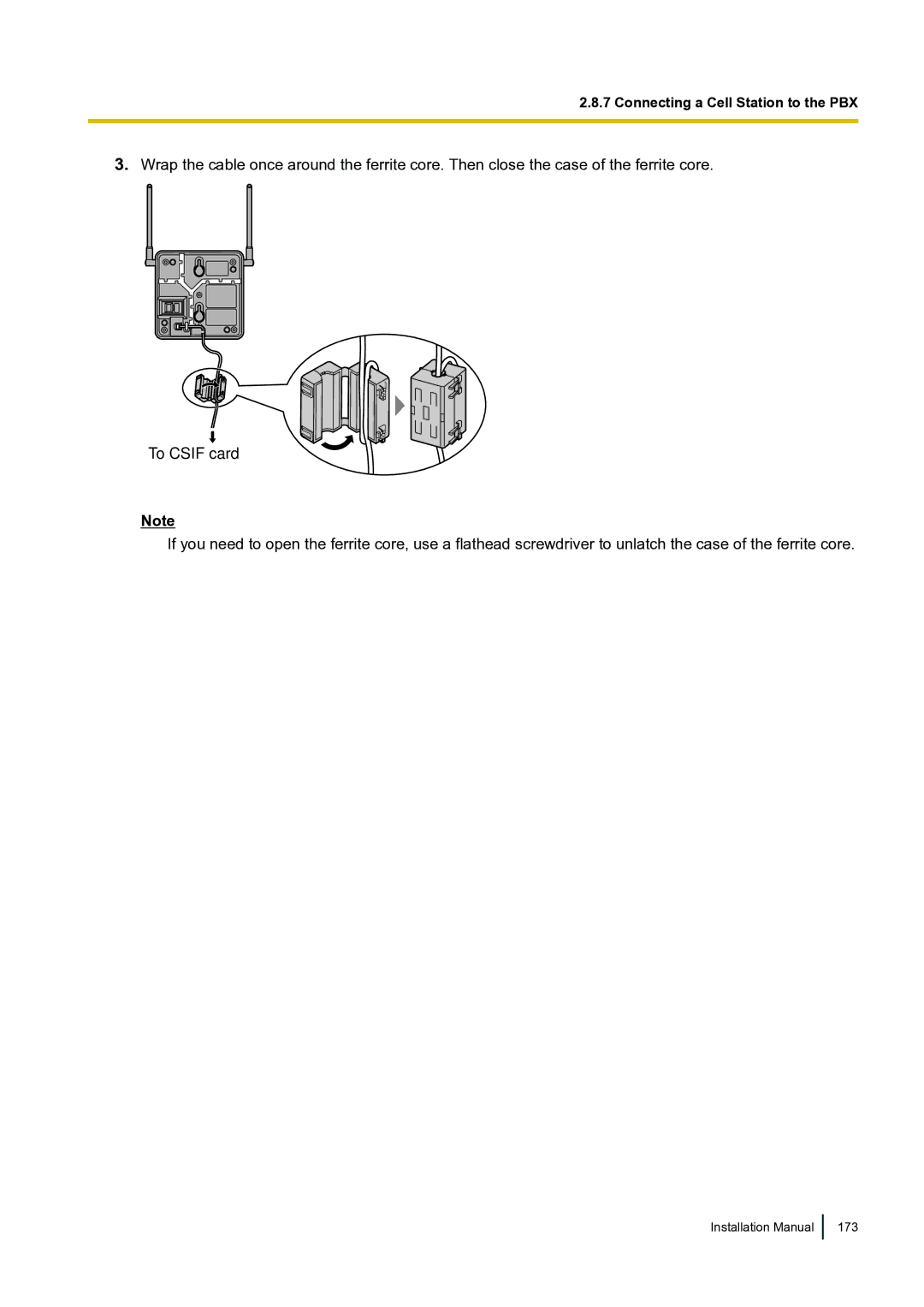 Panasonic KX-TDA100 installation manual Installation Manual 173 