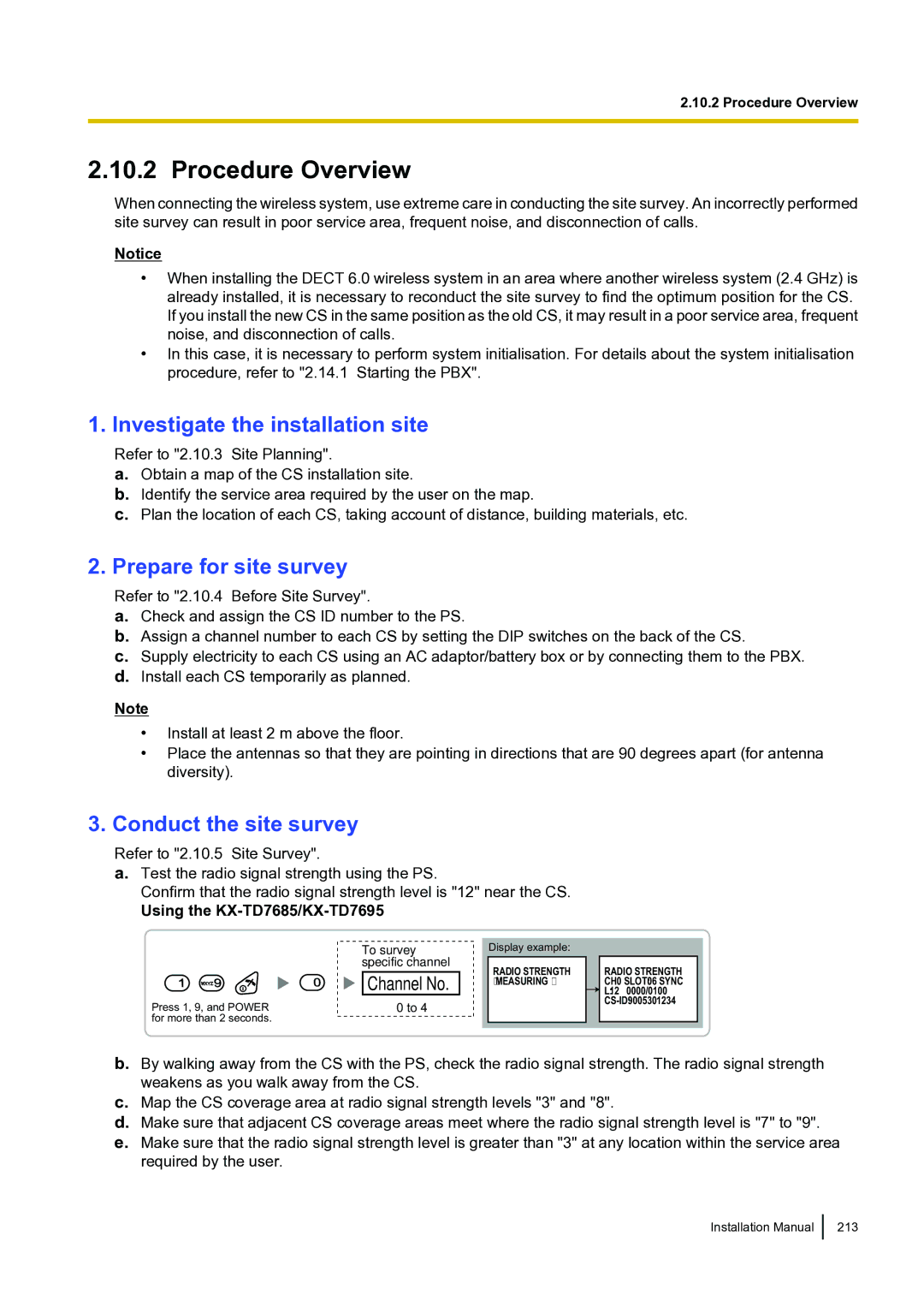 Panasonic KX-TDA100 installation manual Procedure Overview, Using the KX-TD7685/KX-TD7695 