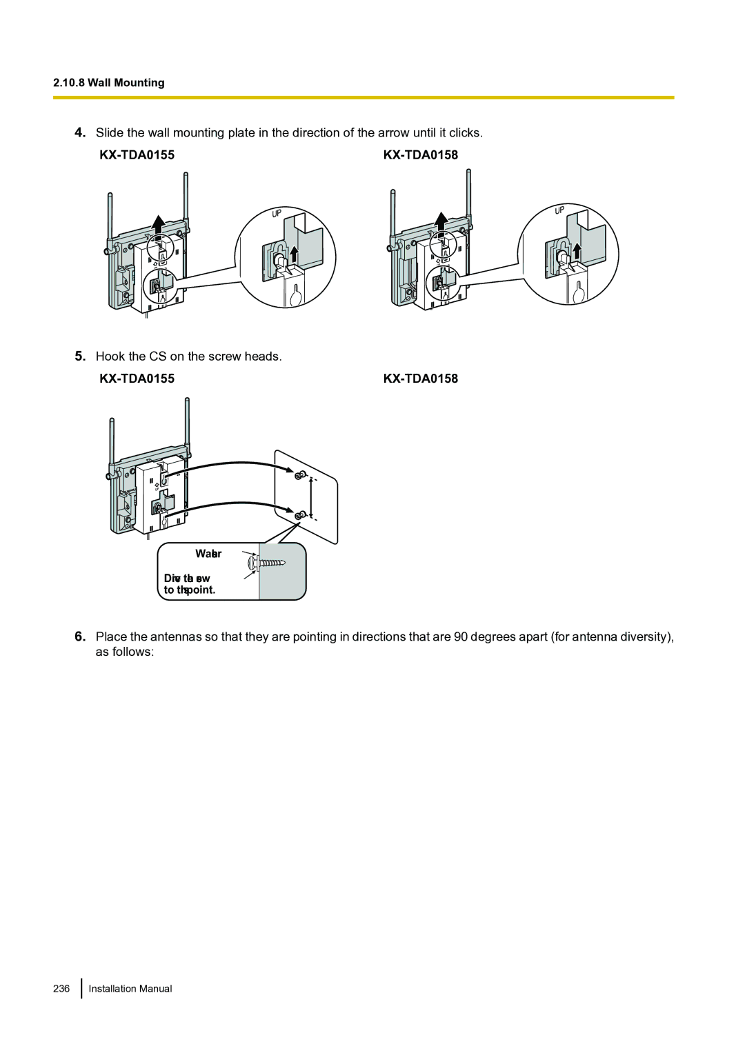 Panasonic KX-TDA100 installation manual Installation Manual 