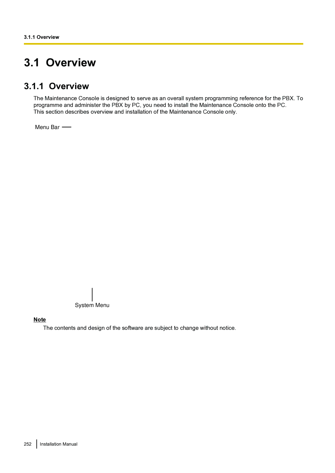 Panasonic KX-TDA100 installation manual Overview 