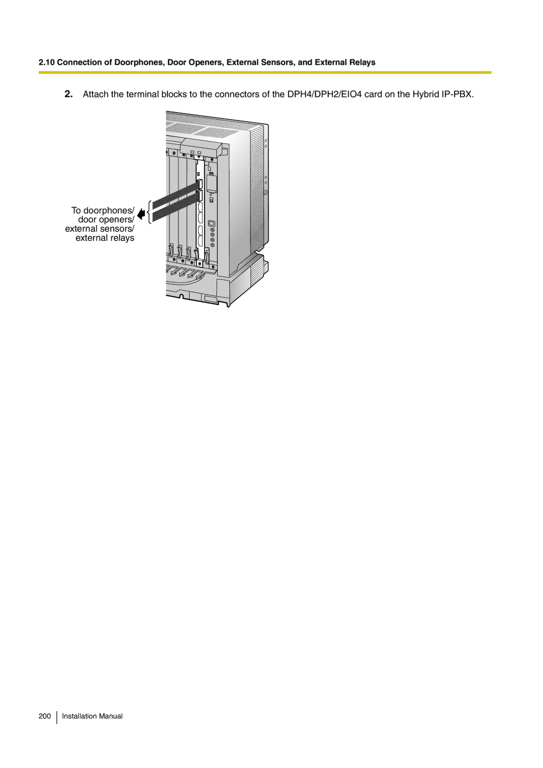 Panasonic KX-TDA100 installation manual Installation Manual 