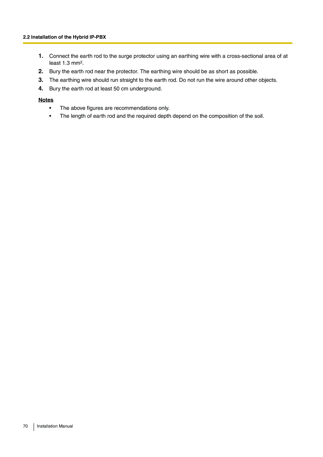 Panasonic KX-TDA100 installation manual Installation of the Hybrid IP-PBX 