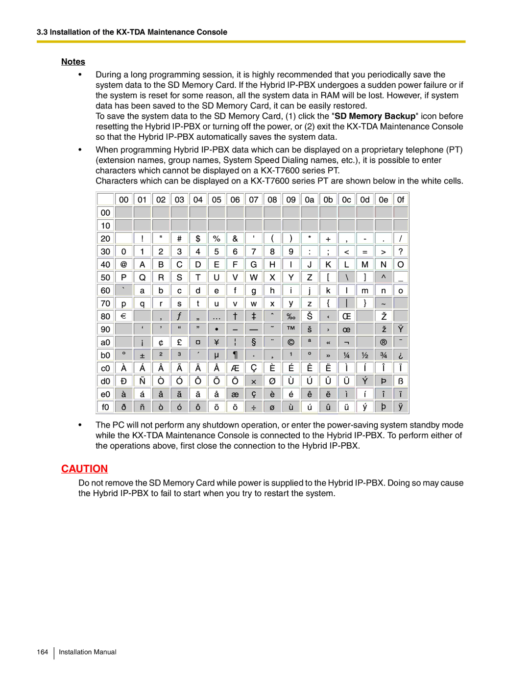 Panasonic KX-TDA100 installation manual Installation of the KX-TDA Maintenance Console 