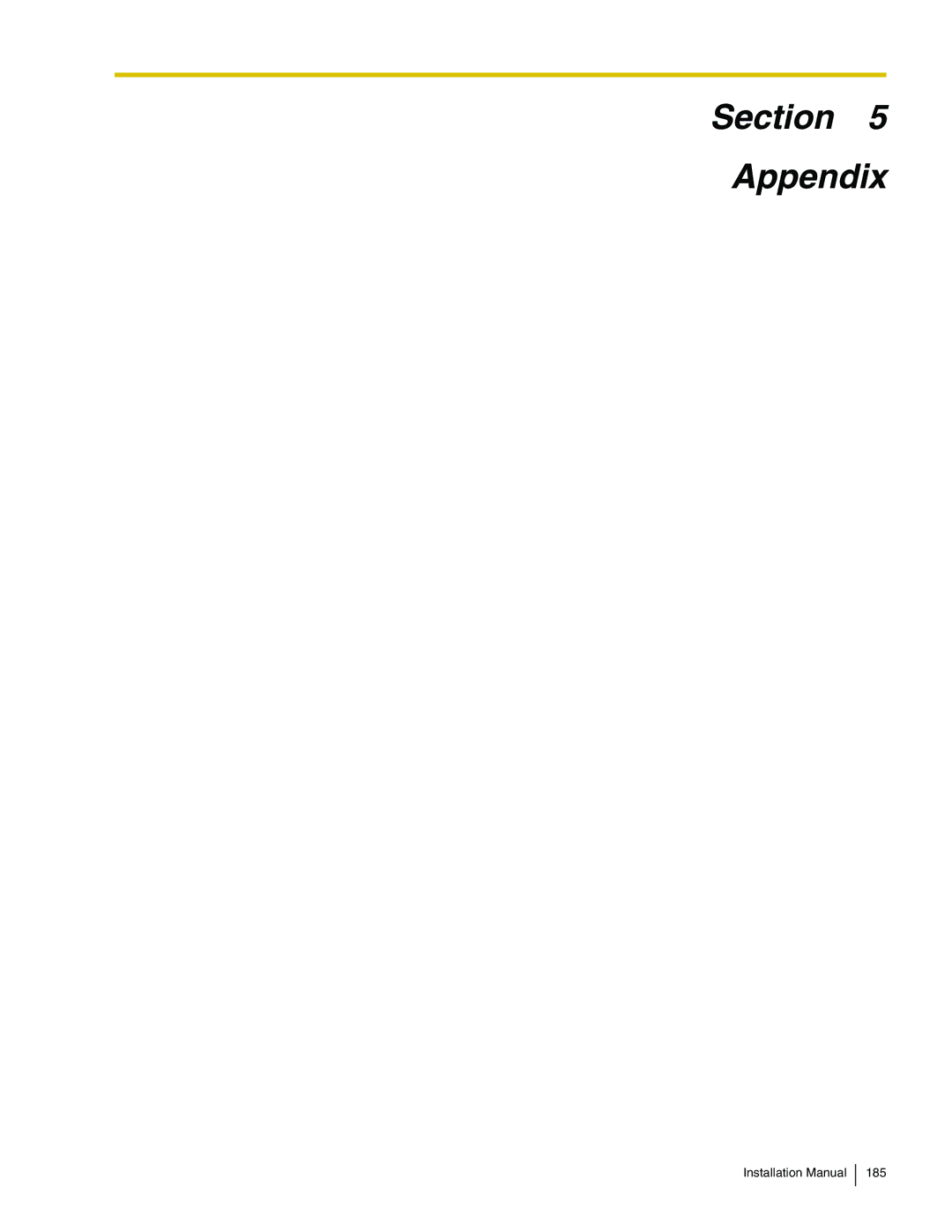 Panasonic KX-TDA100 installation manual Section Appendix 