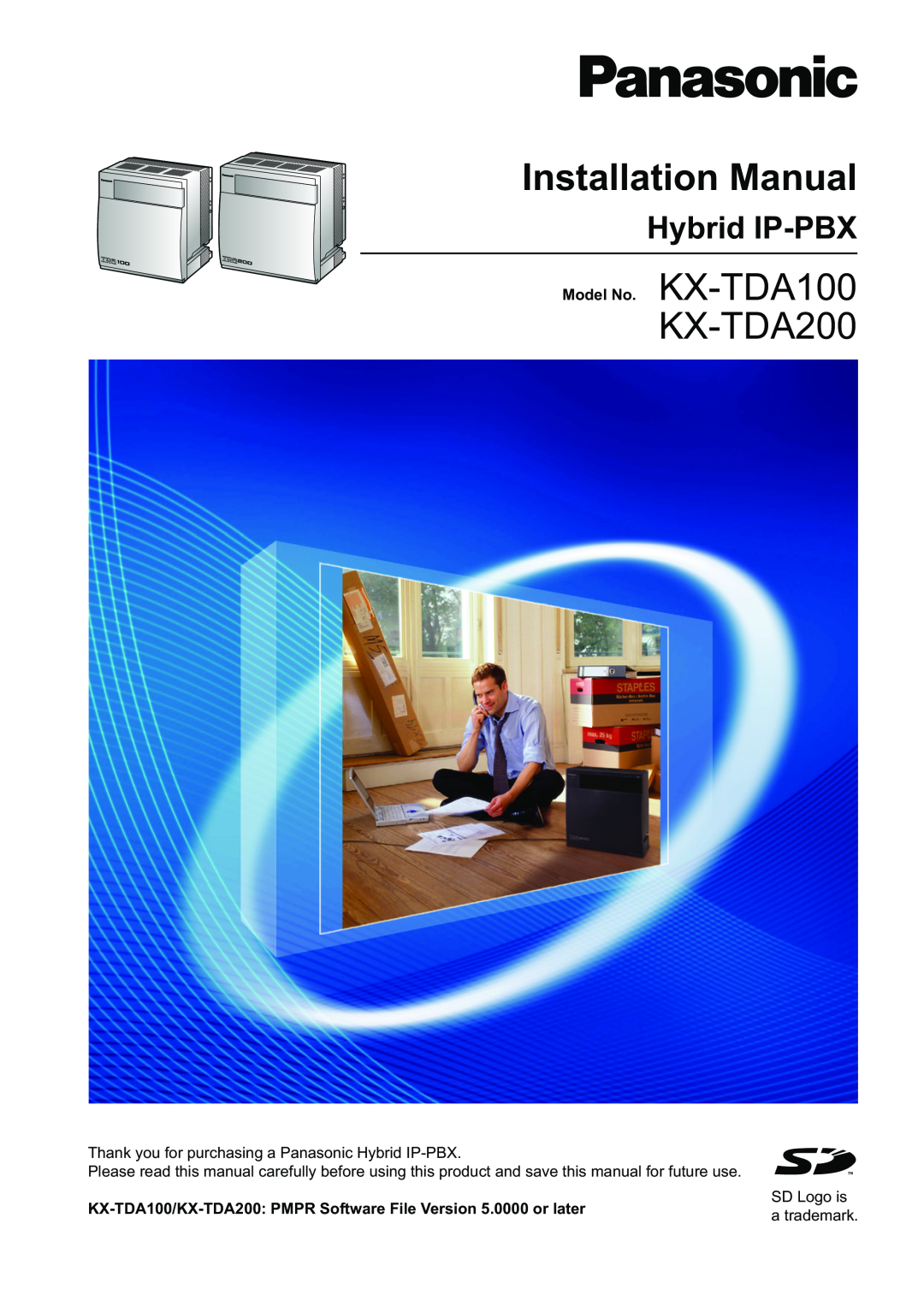 Panasonic manual KX-TAW848/KX-TDA50 Model KX-TDA100/KX-TDA200, Hybrid IP-PBX, User Guide for KX-TD7896 