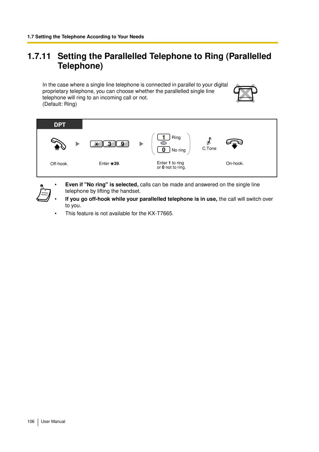 Panasonic KX-TDA15 user manual Dpt 