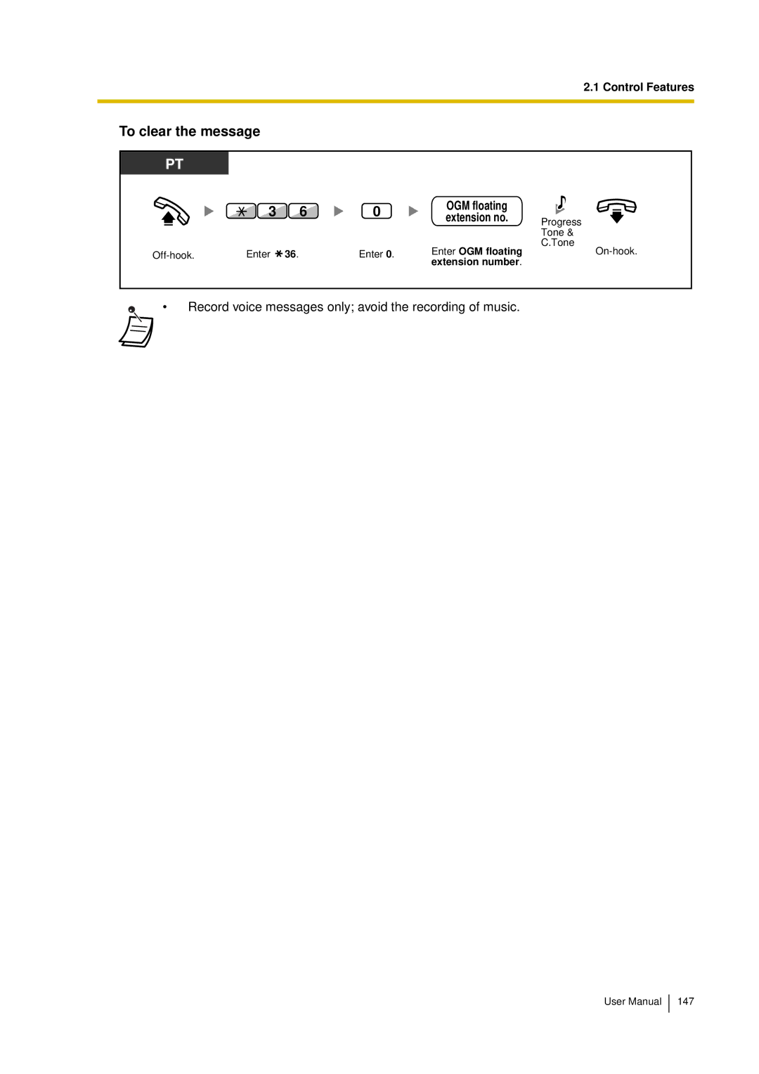 Panasonic KX-TDA15 user manual To clear the message 