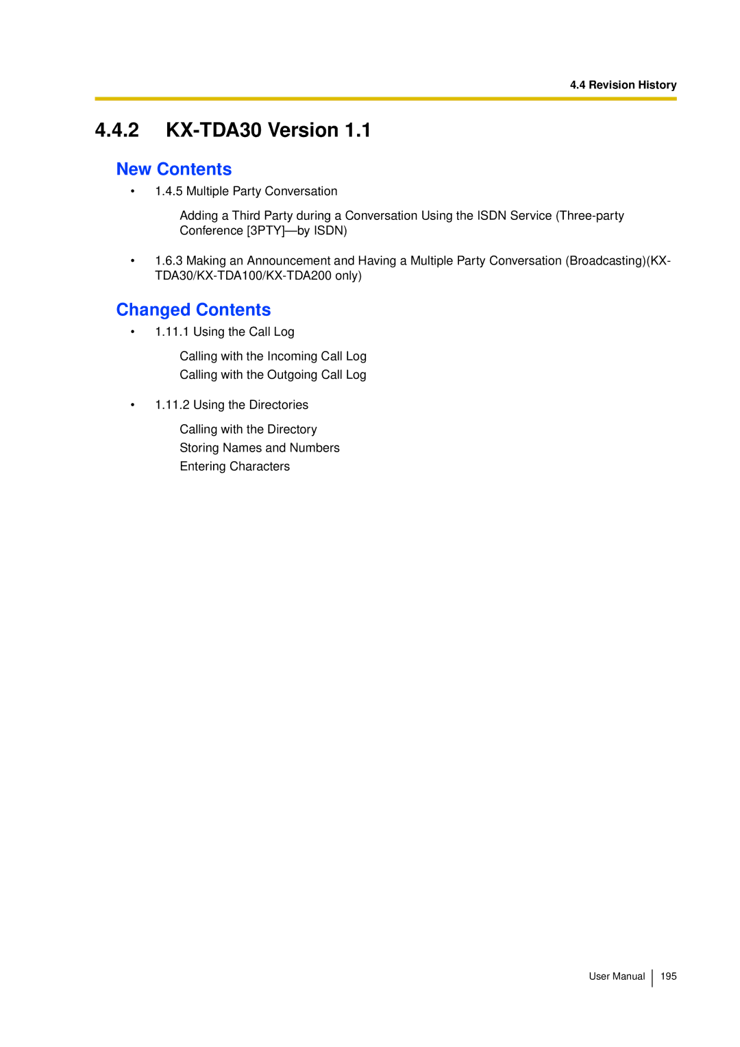 Panasonic KX-TDA15 user manual KX-TDA30 Version 