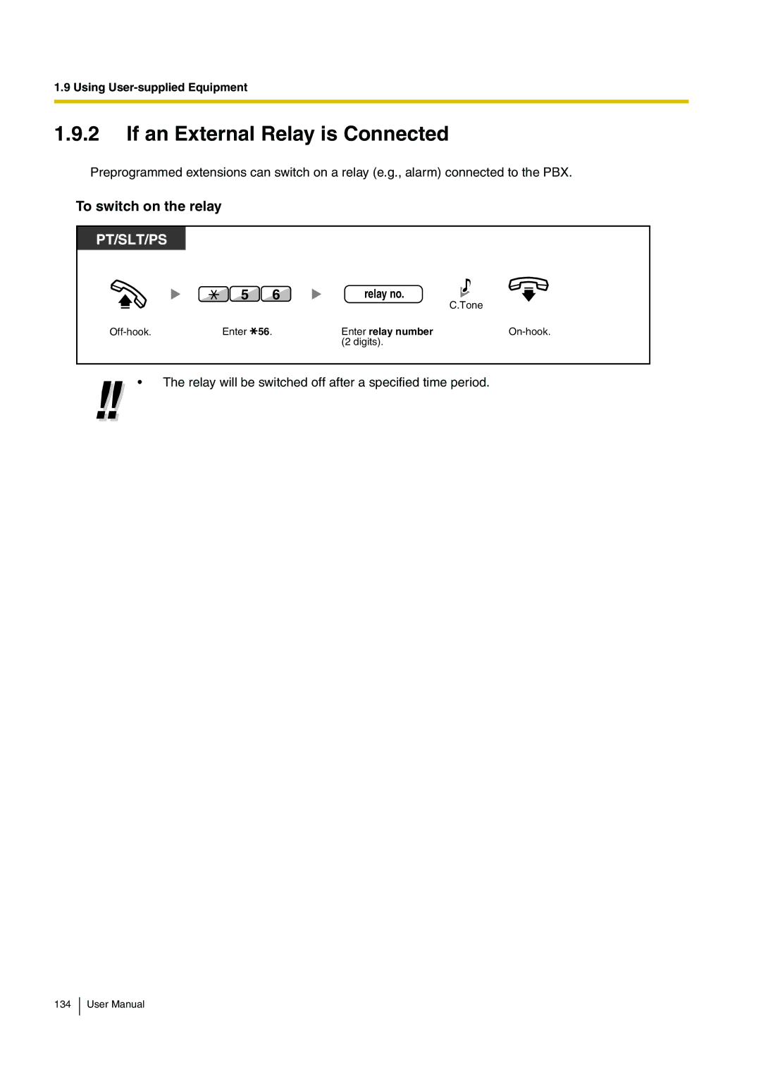 Panasonic KX-TDA15 user manual If an External Relay is Connected, To switch on the relay, Relay no, Enter relay number 