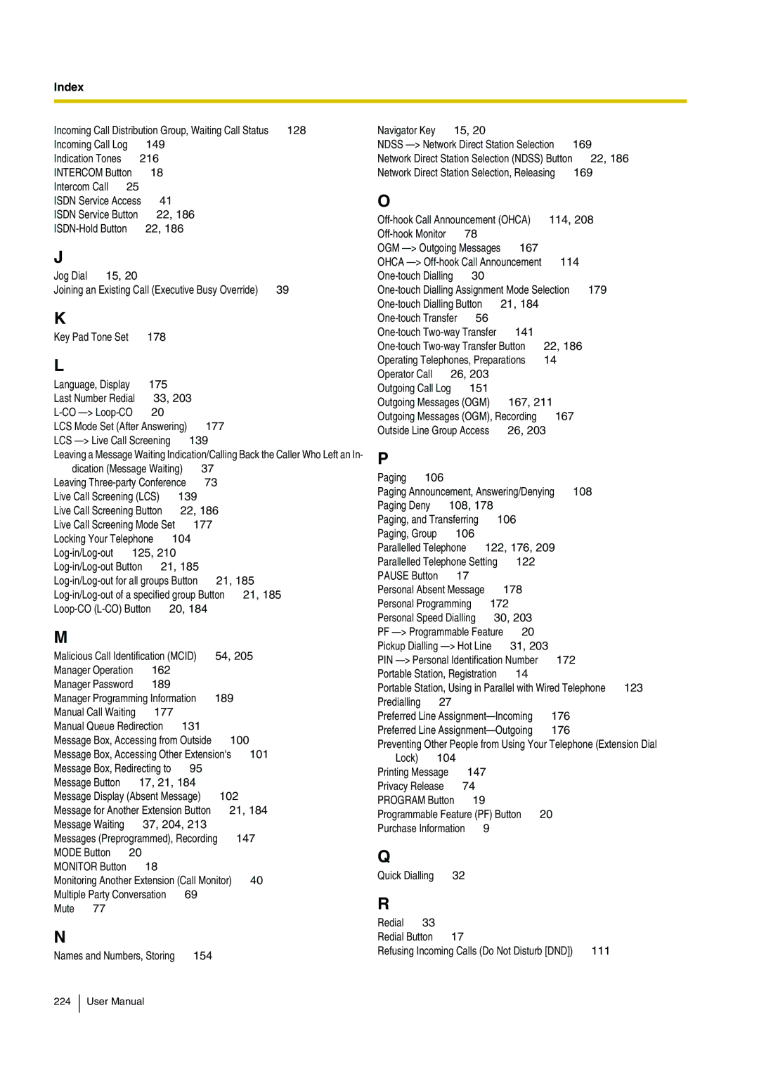 Panasonic KX-TDA15 user manual 216 