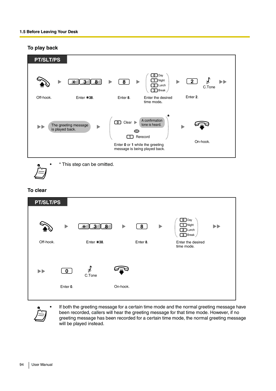 Panasonic KX-TDA15 user manual Enter, Time mode 