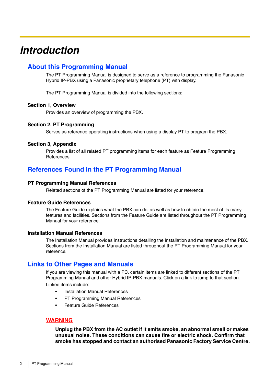 Panasonic KX-TDA15 manual About this Programming Manual, References Found in the PT Programming Manual 