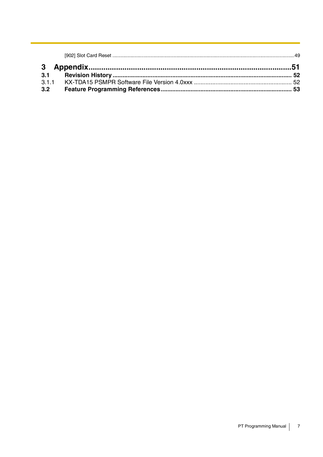 Panasonic KX-TDA15 manual Appendix 