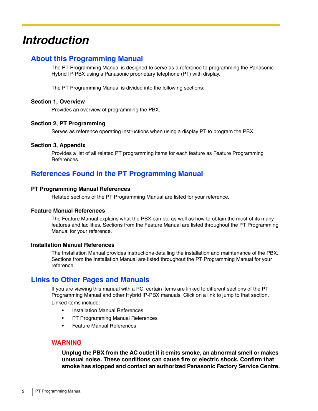 Panasonic KX-TDA50, KX-TDA200, KX-TDA100 manual About this Programming Manual, References Found in the PT Programming Manual 