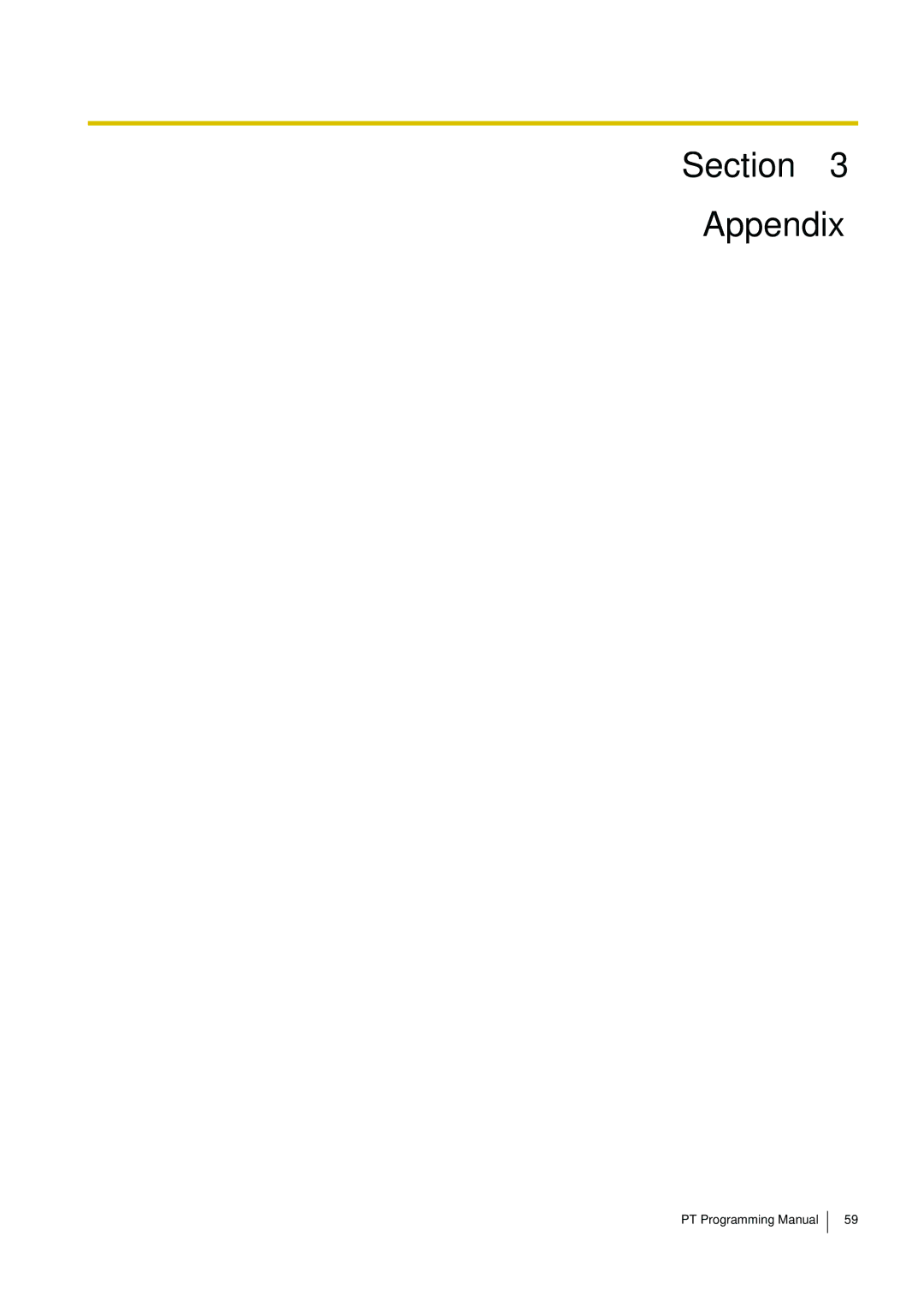 Panasonic KX-TDA200 manual Section Appendix 