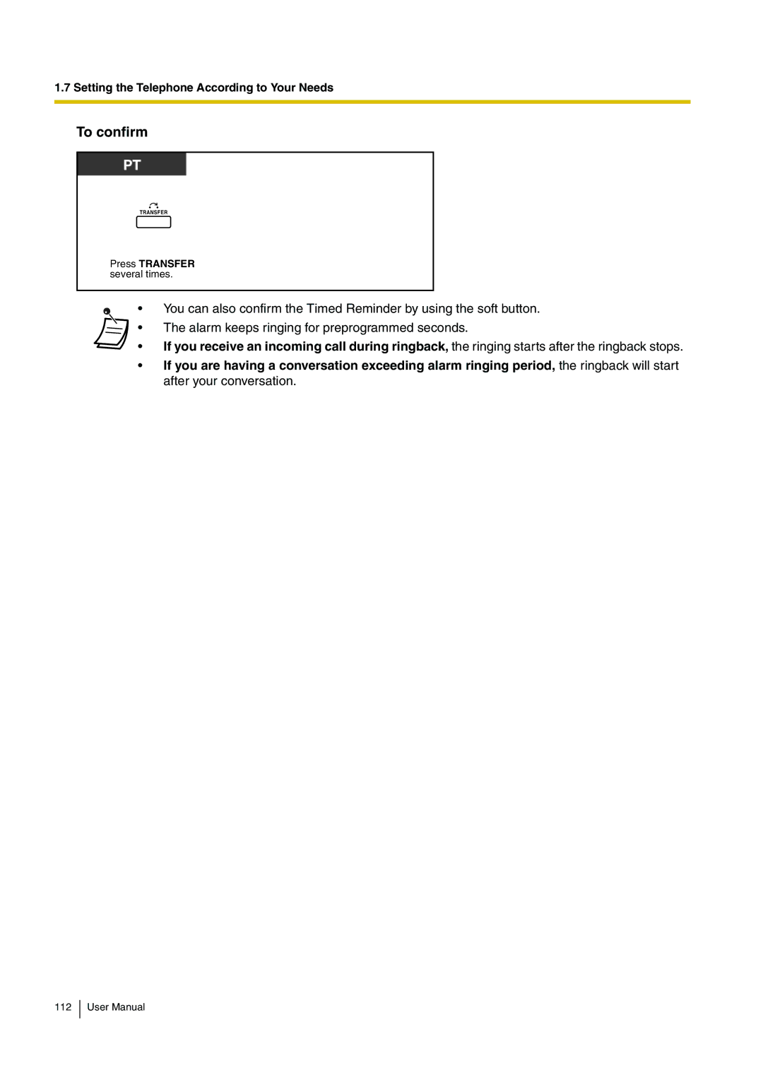 Panasonic KX-TDA200 user manual To confirm 