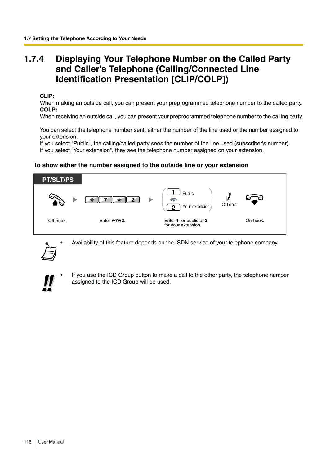 Panasonic KX-TDA200 user manual Clip 