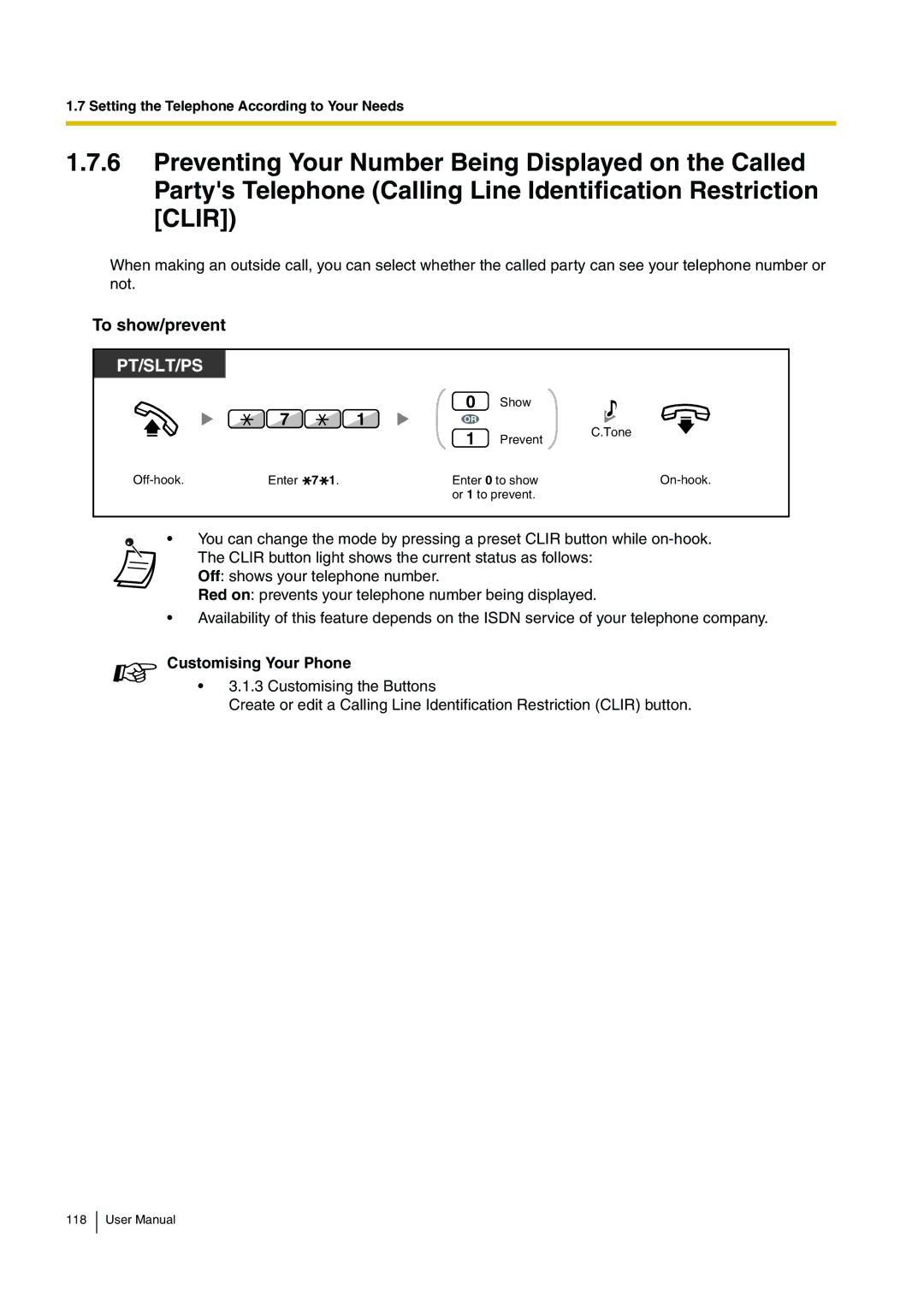 Panasonic KX-TDA200 user manual Pt/Slt/Ps 