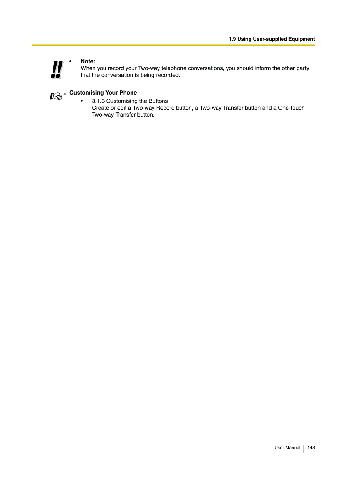 Panasonic KX-TDA200 user manual 143 