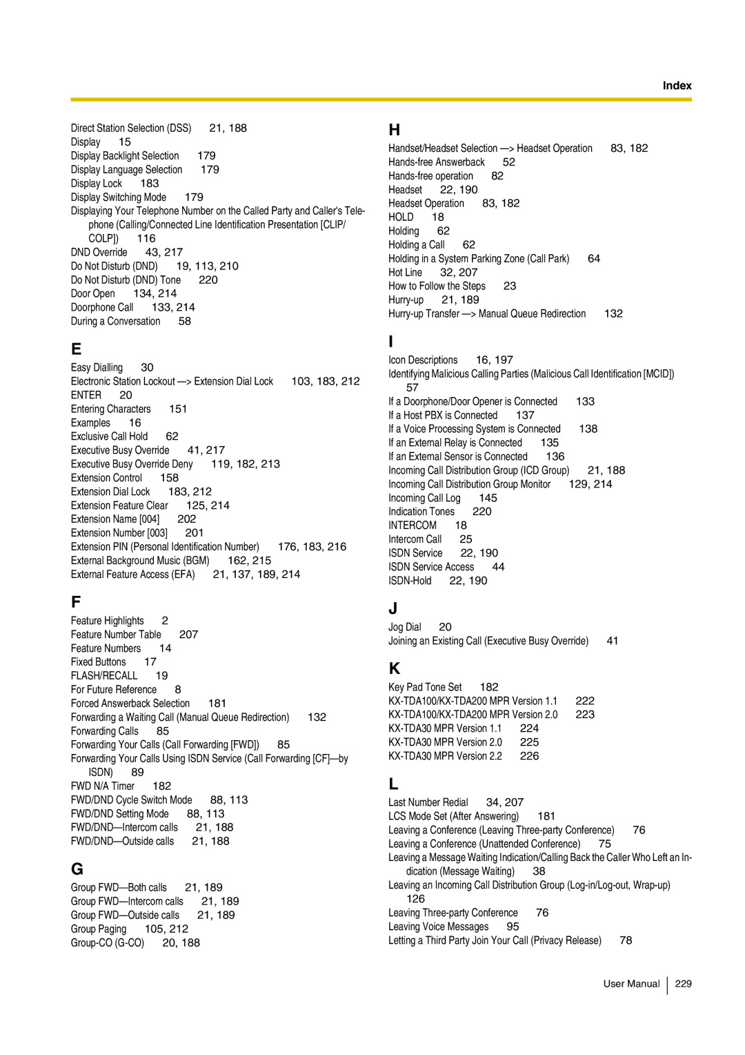 Panasonic KX-TDA200 user manual Colp 